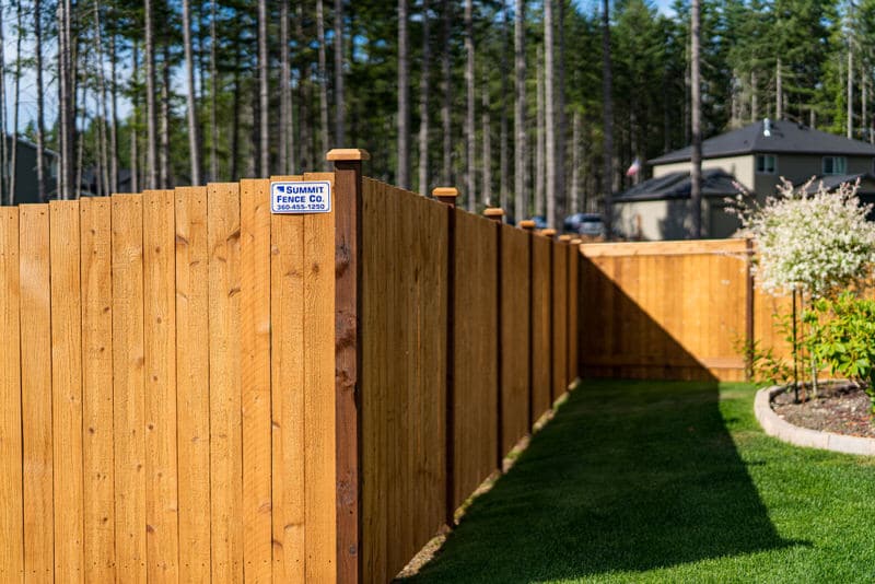 Cedar fencing in Olympia, WA installed by Summit Fence Co. LLC