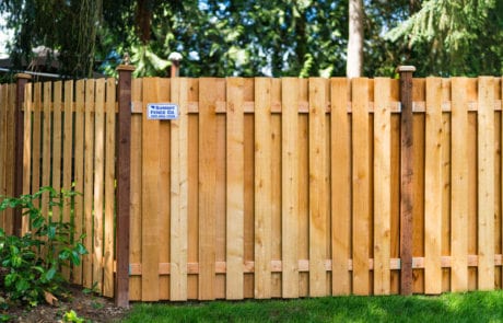 Residential Shadowbox Cedar Fencing installed by Summit Fence Co. LLC