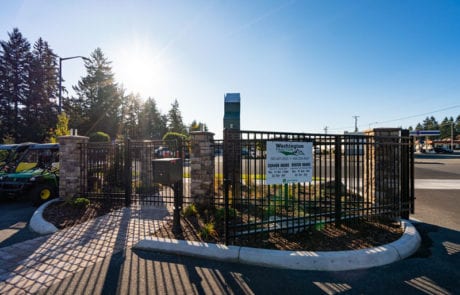 Iron Fence with gate at Washington Tractor